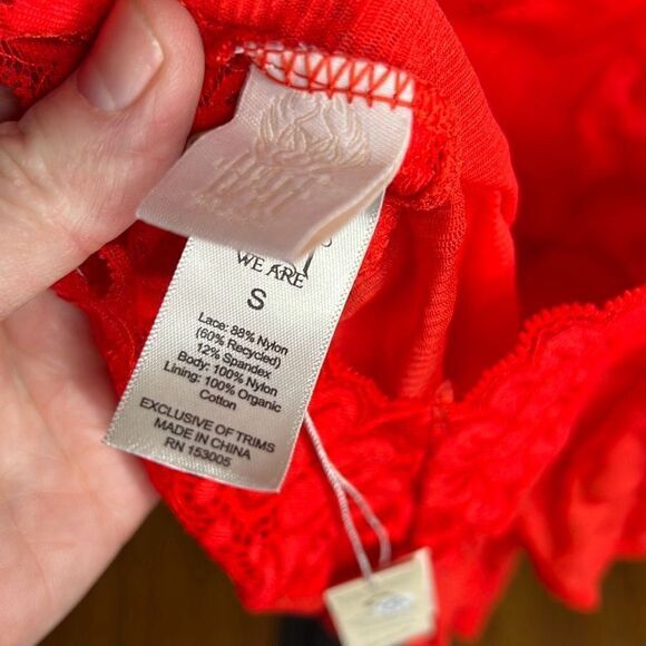 We Are Hah Cheap And Cheerful Bodysuit In Blood Orange Small Nwt - Picture 5 of 9